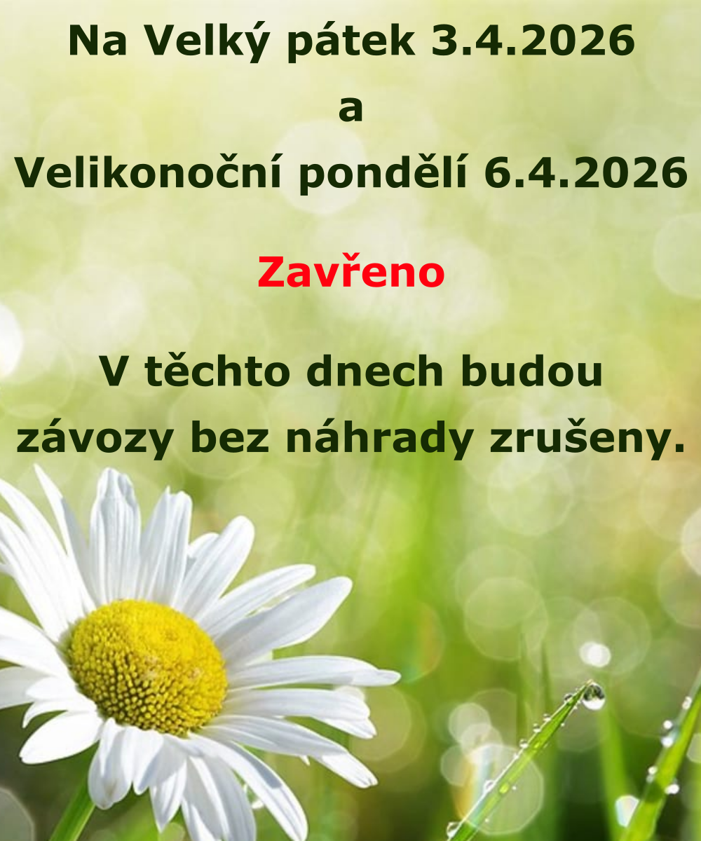 Zrušení závozů pátek a pondělí